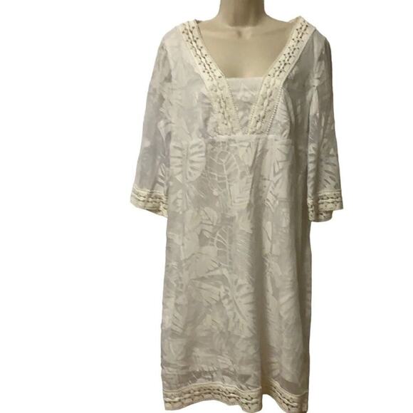 LILLY PULITZER EMBROIDERY‎ BEAUTIFUL WHITE DRESS M - Picture 2 of 12
